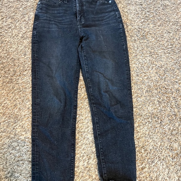 Madewell the perfect jean black denim straight leg jeans size 25 - Picture 2 of 6